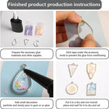 10pc Hollow Frame Beze Resin Molds DIY Necklace Kit