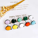 Multicolor Back Stud Earrings Eardrop 6pcs