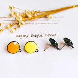 Multicolor Back Stud Earrings Eardrop 6pcs