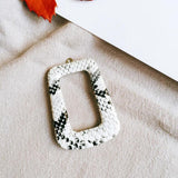 Leather Eardrop Rectangle Shape Earring Accessories 8pcs