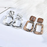 Leather Eardrop Rectangle Shape Earring Accessories 8pcs