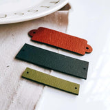 Leather Eardrop Rectangle Shape Multicolors Earring Accessories