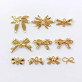 Plated Bow-knot Earring Eardrop Copper Pendant Accessories Necklace Charms