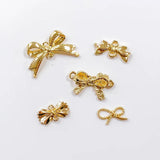 Plated Bow-knot Earring Eardrop Copper Pendant Accessories Necklace Charms