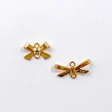 Plated Bow-knot Earring Eardrop Copper Pendant Accessories Necklace Charms