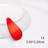 Red Frosted Eardrop Pendant Earring Accessories for Jewelry Making 8pcs