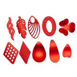 Red Frosted Eardrop Pendant Earring Accessories for Jewelry Making 8pcs