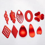 Red Frosted Eardrop Pendant Earring Accessories for Jewelry Making 8pcs