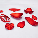 Red Frosted Eardrop Pendant Earring Accessories for Jewelry Making 8pcs