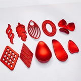 Red Frosted Eardrop Pendant Earring Accessories for Jewelry Making 8pcs