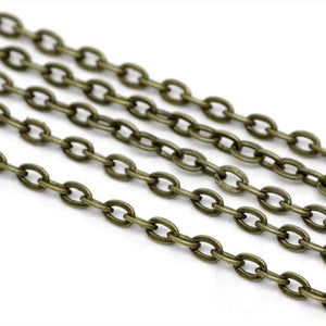 10M Iron Based Alloy Link Cable Chain Findings Antique Bronze