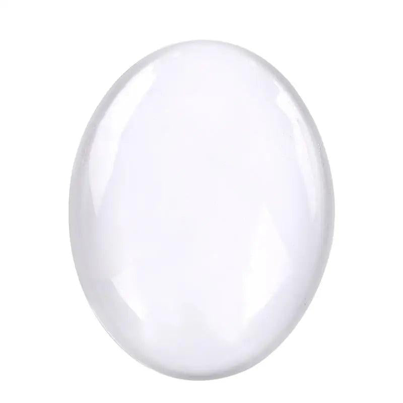 Clear Oval Glass Cabochons Flat Back 18x25mm