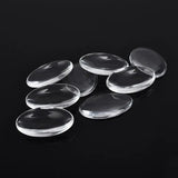 Clear Oval Glass Cabochons Flat Back 18x25mm