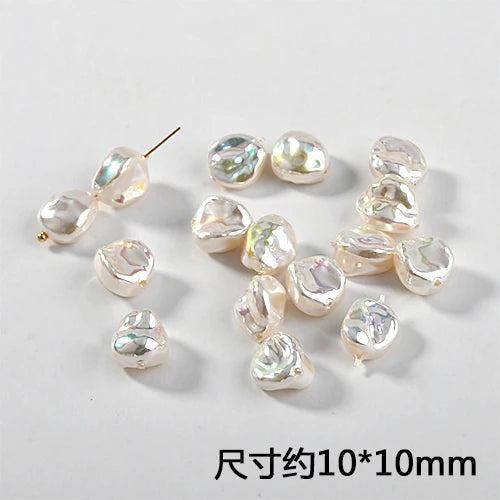 Colorful Shell Pearl Peach Heart Rectangle DIY Jewelry Making Accessories