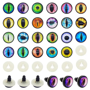 10 Pairs 14mm Glass Animal Safety Eyes Button Toy Doll Eyeball Accessory