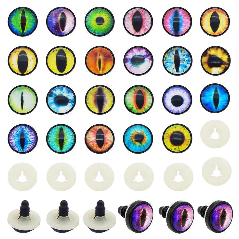 10 Pairs 14mm Glass Animal Safety Eyes Button Toy Doll Eyeball Accessory