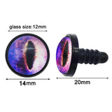10 Pairs 14mm Glass Animal Safety Eyes Button Toy Doll Eyeball Accessory