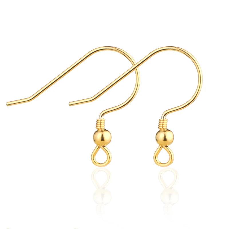 20Pcs Rhodium Plated Hypoallergenic Ear Hooks Clasps