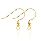 20Pcs Rhodium Plated Hypoallergenic Ear Hooks Clasps
