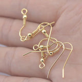 20Pcs Rhodium Plated Hypoallergenic Ear Hooks Clasps