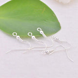 20Pcs Rhodium Plated Hypoallergenic Ear Hooks Clasps