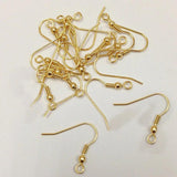 20Pcs Rhodium Plated Hypoallergenic Ear Hooks Clasps