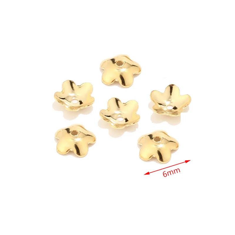 40pcs Stainless Steel Filigree Flower Bead Caps Jewelry Making DIY Findings