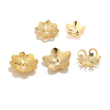 40pcs Stainless Steel Filigree Flower Bead Caps Jewelry Making DIY Findings