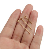 50Pcs Raw Brass Eye Head Pins for DIY Jewelry Making