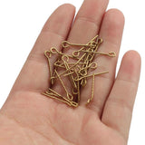 50Pcs Raw Brass Eye Head Pins for DIY Jewelry Making