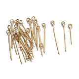 50Pcs Raw Brass Eye Head Pins for DIY Jewelry Making