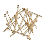 50Pcs Raw Brass Eye Head Pins for DIY Jewelry Making