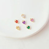 5pc 14K Copper Clad Zirconium Peach Pendant DIY Bracelet Earring Accessories