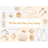 Brass Link Mask Chains 18K Plated Heart Lead & Cadmium Free 6.5x5.5x0.1mm