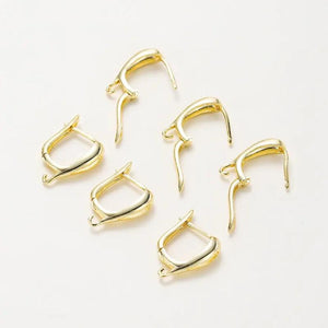 6pcs/lot 14K 18K French Blank Earing Hook Open Ear Ring Clips Clasp