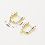 6pcs/lot 14K 18K French Blank Earing Hook Open Ear Ring Clips Clasp