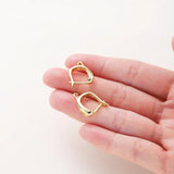6pcs/lot 14K 18K French Blank Earing Hook Open Ear Ring Clips Clasp