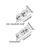 20Pcs Brass Screw Clasps Cord End Tip Caps Twist Clasp Screw Fastener