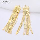 Brass Tassel Earring Charms DIY Supplies 14K Plated Material Findings