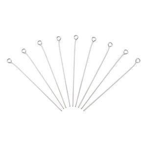 100/200pcs Stainless Steel Eyepins for DIY Jewelry Making 20mm-50mm