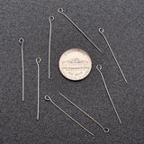 100/200pcs Stainless Steel Eyepins for DIY Jewelry Making 20mm-50mm