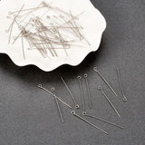 100/200pcs Stainless Steel Eyepins for DIY Jewelry Making 20mm-50mm