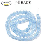 Crackle Glass Beads Rondelle Cornflower 6x3.5mm 147pcs/strand