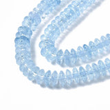 Crackle Glass Beads Rondelle Cornflower 6x3.5mm 147pcs/strand