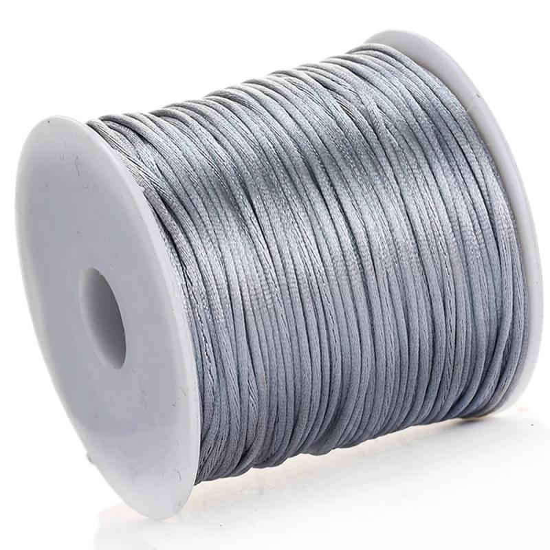 1mm Silk Macrame Cords for DIY Jewelry Making - 50meters/Roll