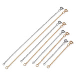 4Pc/Set Stainless Steel Cross Necklace Chains Bulk Ring Lobster Clasp