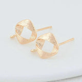 10MM 14K Plated Brass Stud Earrings DIY Jewelry Making Findings