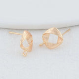 10MM 14K Plated Brass Stud Earrings DIY Jewelry Making Findings