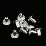 10Pcs 925 Silver Earring Back Earnut DIY Jewelry 4mm/6mm