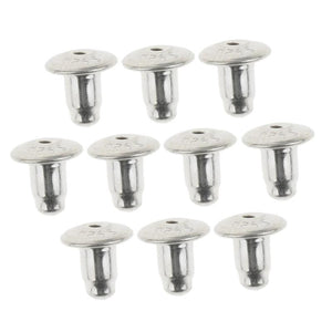 10Pcs 925 Silver Earring Back Earnut DIY Jewelry 4mm/6mm